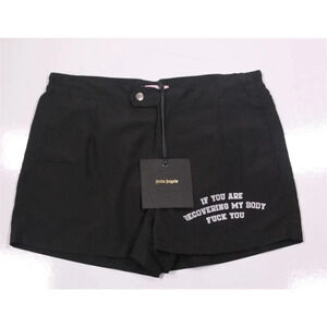 New! Palm Angels $330 Black Kill Swimming If You Are Recovering Shorts Men's 30
